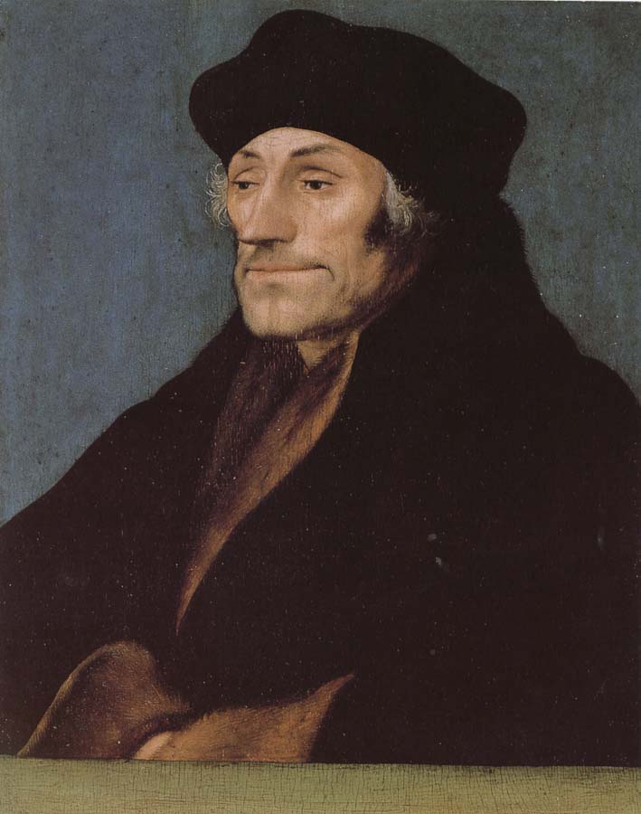 The portrait of Erasmus of Rotterdam